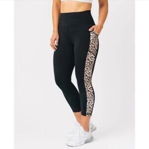 Zyia Active Leopard Print Brilliant High Rise Leggings Size 6 8
